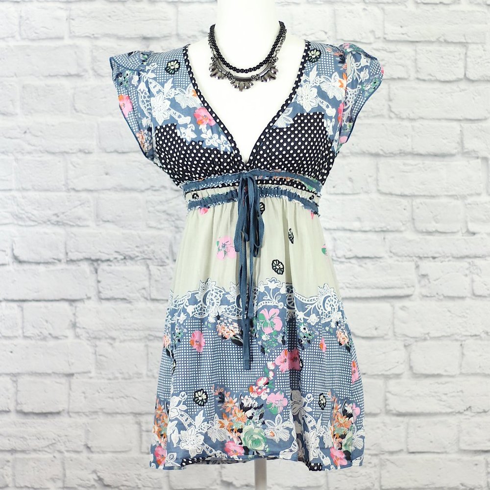 🔥 Twenty One Edgy Floral Rocker Chic Short Dress